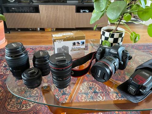 Canon 6D met 5 objectieven, reportage flitser en meer, Audio, Tv en Foto, Fotocamera's Digitaal, Gebruikt, Spiegelreflex, Canon