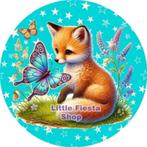LF6462 icing frosting vosje 20cm eetbare taart print plaat, Ophalen of Verzenden, Nieuw, Taarten, Versiering