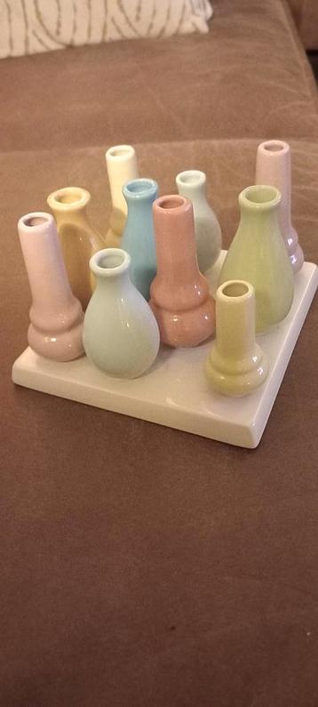 Miniatuur Vaasjes Set pastelkleurig Aardewerk beschikbaar voor biedingen