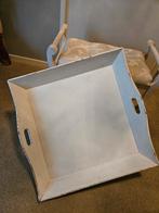 Groot brocante dienblad, Ophalen, Gebruikt, Vierkant, Hout