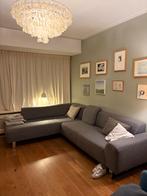 Grijs bankstel Montel Fresco met hocker, Huis en Inrichting, Ophalen, 250 tot 300 cm, Gebruikt, Hoekbank