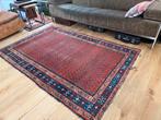 Antiek Kaukasisch tapijt 202x133 | handgeknoopt wol /vintage, Huis en Inrichting, 200 cm of meer, Ophalen of Verzenden, @, Crème