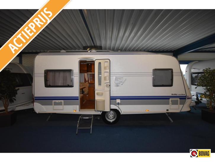 Hobby Excellent 495 UFE MOVER / TV BEUGEL, Caravans en Kamperen, Caravans, Bedrijf, tot en met 4, 1000 - 1250 kg, Rondzit, Hobby