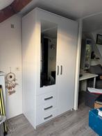 Jysk Kledingkast Wit - 3 Lades - Met Spiegel - 200x100x59cm, Huis en Inrichting, Kasten | Kledingkasten, Ophalen, Gebruikt, 100 tot 150 cm