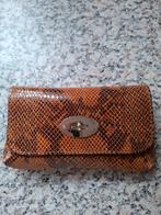 Bruine Slangenprint Clutch, Ophalen of Verzenden, Nieuw, Bruin, Overige merken