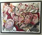 Guy Olivier schilderij op doek 1.66 mtr breed x 1.26 mtr, Ophalen