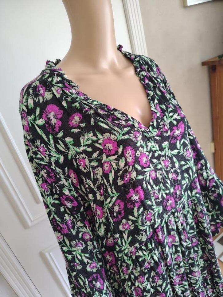 maxi jurk van kaffe curve, Kleding | Dames, Jurken, Zo goed als nieuw, Maat 46/48 (XL) of groter, Zwart, Onder de knie, Verzenden