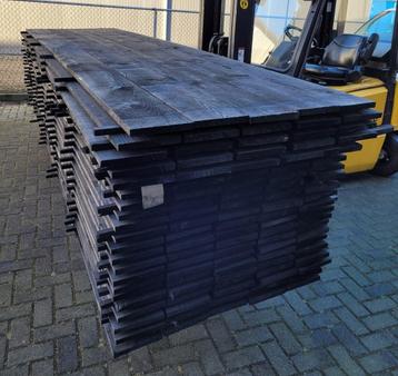 100 Zwarte schuttingplanken/tuinplanken