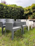 8 Tuinstoelen box - Wit & antraciet, Tuin en Terras, Tuinstoelen, Ophalen, Gebruikt, Kunststof