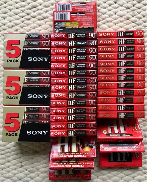 NOS Sony HF90 cassettebandjes NIEUW in folie HF 90 cassettes, Cd's en Dvd's, Cassettebandjes, Nieuw in verpakking, Onbespeeld