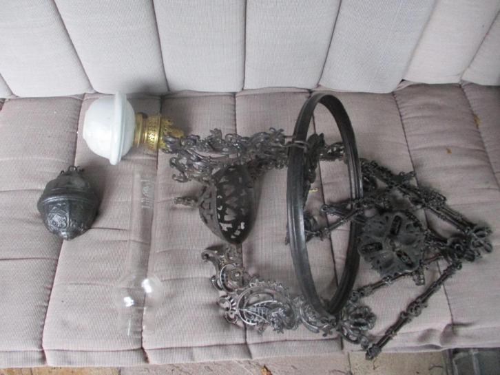 antieke lamp schipperke genaamd zware kwaliteit, Antiek en Kunst, Antiek | Lampen, Ophalen of Verzenden