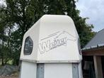 Puntgave polyester kap met ruiten en rolzeil paardentrailer, Ophalen, Gebruikt, Polyester, 1½-paards trailer