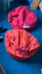 2x zitzak Sit&Joy rood en oranje, Huis en Inrichting, Zitzakken, Ophalen, Zo goed als nieuw, Rood