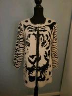 Lang fluffy crème/zwart tijger vest, maat S/M, Ophalen of Verzenden, Zo goed als nieuw, Maat 36 (S), Overige kleuren
