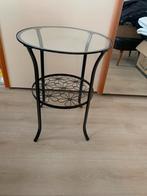 Bijzettafeltje metaal, zwart, ikea, Minder dan 55 cm, Gebruikt, Metaal of Aluminium, Rond