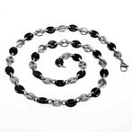 60cm x 9mm Koffieboon Ketting Unisex Stalen Zilverkleur-Zwar, Sieraden, Tassen en Uiterlijk, Kettingen, Overige materialen, Birgitta-Gracht 33, 6465 EL Kerkrade, Nederland