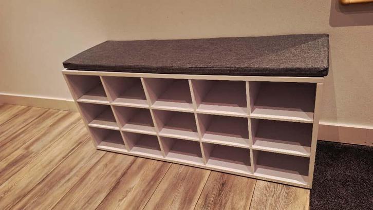 Vasagle schoenbank/schoenenkast met zitting in prima staat, Huis en Inrichting, Kasten | Schoenenkasten, Gebruikt, Ophalen