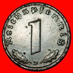 Ⰿ SWASTIKA 1936-1940: GERMANY 1 REICHSPFENNIG 1937D BAVARIA!, Ophalen of Verzenden, Duitsland, Losse munt