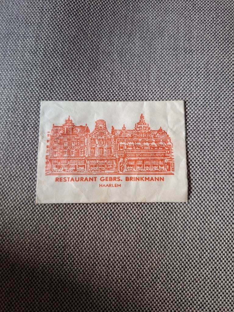 Restaurant Gebrs. Brinkmann suikerzakje, Ophalen of Verzenden, Nederland