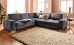 Nieuwe trendy mega hoekbank luxe microvezelstof grijs, Ophalen of Verzenden, Nieuw, 150 cm of meer, Vierpersoons of meer