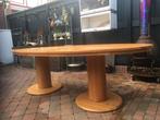 Eiken ovale tafel, Huis en Inrichting, Tafels | Eettafels, Ophalen, Gebruikt, 100 tot 150 cm, Vijf personen of meer