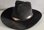 Vintage Hatquarters USA By Henschel zwarte suède hoed, Ophalen, Zo goed als nieuw