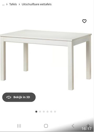 Bijna nieuw eettafel uitschuifbaar.