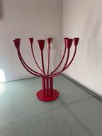 Rode 8-armige vintage IKEA kandelaar – eyecatcher!, Ophalen, Zo goed als nieuw, Overige materialen, Minder dan 25 cm
