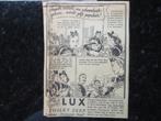 Advertentie-Knipsel Lux Toilet Zeep voorkomt vermoeidheid, Verzamelen, Ophalen of Verzenden, 1920 tot 1940, Nederland, Knipsel(s)