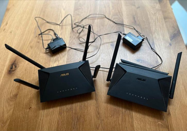 2x Asus RT-AX53U (AX1800) WiFi Routers - Mesh Systeem, Computers en Software, Routers en Modems, Gebruikt, Router, Ophalen of Verzenden