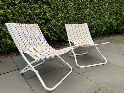 Inklapbare strandstoeltjes / beach chair, Tuin en Terras, Tuinstoelen, Gebruikt, Ophalen