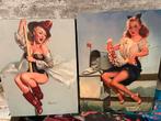 2 leuke ouderwetse canvas, Ophalen of Verzenden