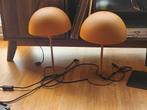 Okergele Tafellamp met Lampen / Orange Tablelamp with bulbs, Gebruikt, Ophalen of Verzenden, Metaal, Modern