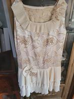 Vintage hand gemaakte Charleston jurk foto 1 t/m 6, Kleding | Dames, Maat 38/40 (M), Heikant 21 Kaatsheuvel, Beige, Belle Vieille Brocante