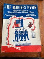 WO2 Amerikaans USMC Song Sheet Marine Corps Mariniers, Verzamelen, Amerika, Ophalen of Verzenden, Marine, Embleem of Badge