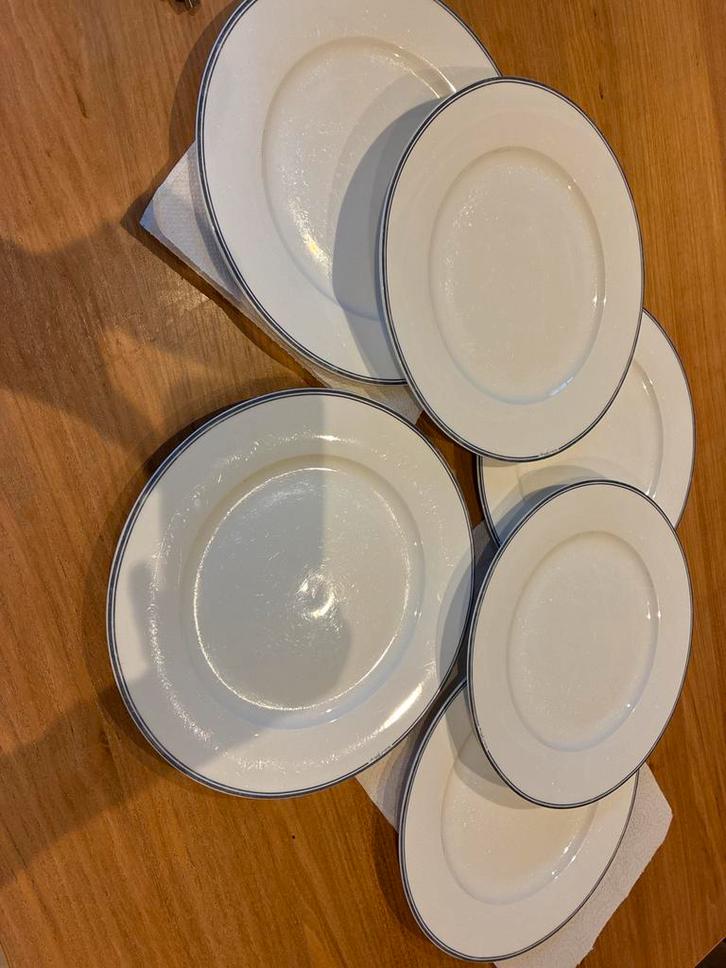 6 Jackie's Bay Weekend Getaways Borden, Huis en Inrichting, Keuken | Servies, Zo goed als nieuw, Bord(en), Overige stijlen, Aardewerk