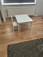 Wit kinder tafeltje en stoeltje Ikea, Kinderen en Baby's, Kinderkamer | Tafels en Stoelen, Ophalen, Gebruikt, Tafel(s) en Stoel(en)