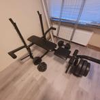 Multifunctionele  fitnessbank met gewichten €270, Sport en Fitness, Fitnessmaterialen, Ophalen