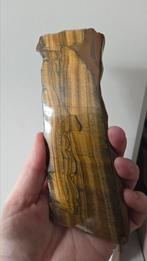 Tijgeroog plak met prachtige flash aan beide zijden!, Verzamelen, Mineralen en Fossielen, Ophalen of Verzenden