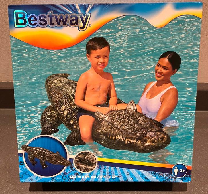 Bestway Krokodil - Opblaasbare krokodil, Kinderen en Baby's, Speelgoed | Buiten | Opblaasfiguren, Nieuw, Ophalen of Verzenden