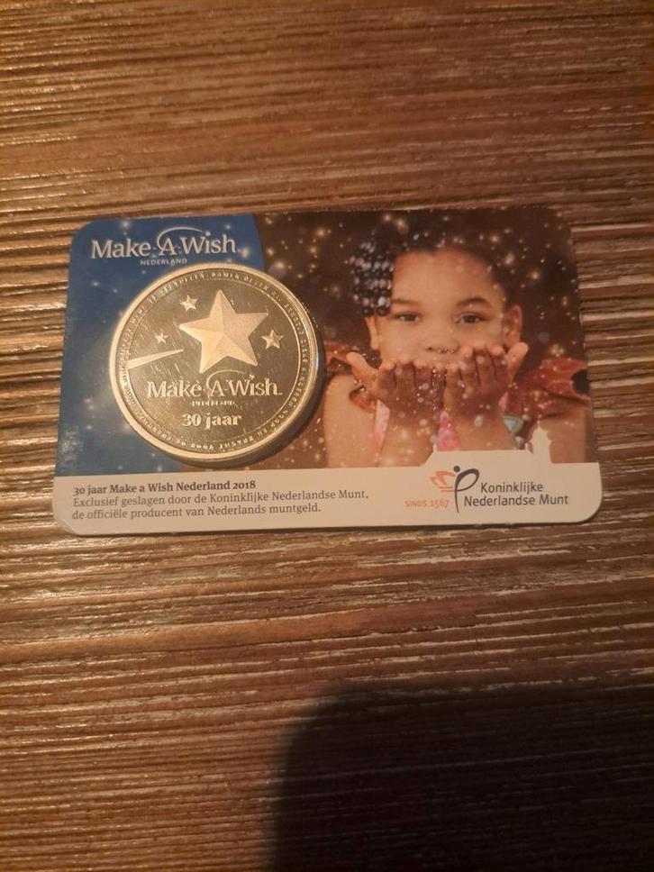 Make-A-Wish Nederland Munt 2018, Postzegels en Munten, Munten | Nederland, Losse munt, Euro's, Koningin Beatrix, Ophalen of Verzenden