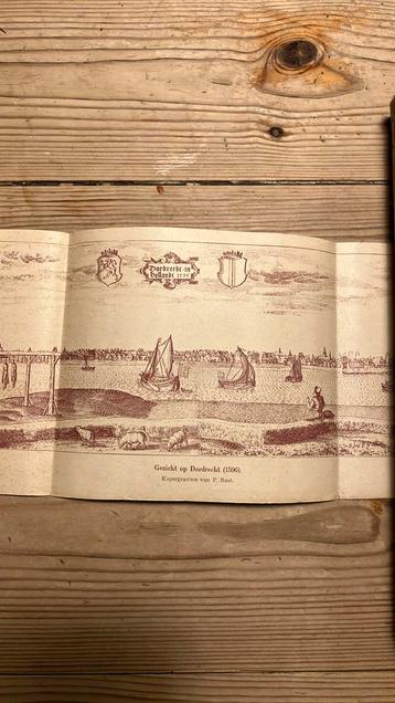 Gezicht op Dordrecht 1596 - kopergravure van P. Bast beschikbaar voor biedingen