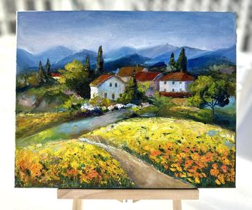 Olieverf schilderijen met Toscana landschap beschikbaar voor biedingen