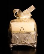 Kaars in houder met kerstster, Ophalen of Verzenden, Nieuw