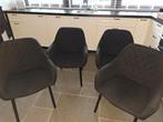4 eetkamerstoelen Teddystof, Huis en Inrichting, Ophalen