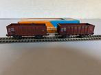 2X Roco 4311 DB Hochbordwagen Ommp 50 EUROP, Hobby en Vrije tijd, Modeltreinen | H0, Gelijkstroom, Wagon, Ophalen of Verzenden