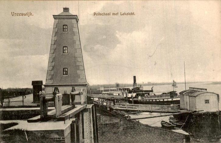 Vreeswijk - Peilschaal - Lekzicht, Verzamelen, Ansichtkaarten | Nederland, Gelopen, Utrecht, Voor 1920, Ophalen of Verzenden