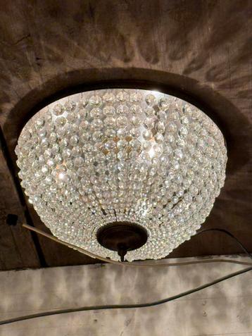 Antieke kristallen bronzen plafonnière beschikbaar voor biedingen