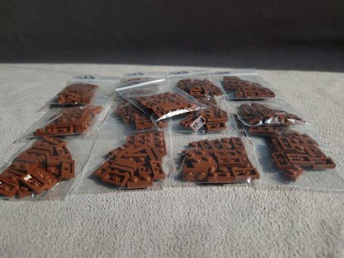 Lego losse onderdelen Plaatjes 1x2 bruin, Kinderen en Baby's, Speelgoed | Duplo en Lego, Zo goed als nieuw, Lego, Losse stenen