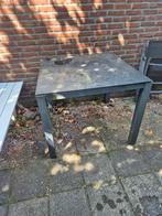 Gratis ophalen tuintafel 90x90 met losse plaat, Tuin en Terras, Ophalen, Gebruikt, Vierkant